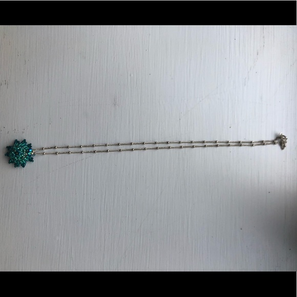 Aqua and sterling silver Necklace - Picture 2 of 2